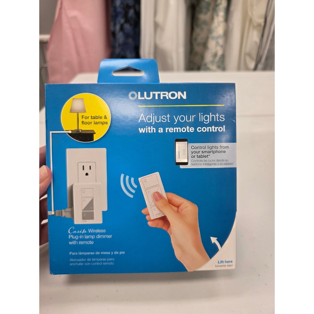 Lutron Caseta Wireless Plug-In Lamp Dimmer with Pico Remote White P-PKG1P-WH